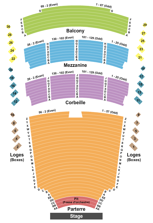 Salle Wilfrid Pelletier Seating Chart