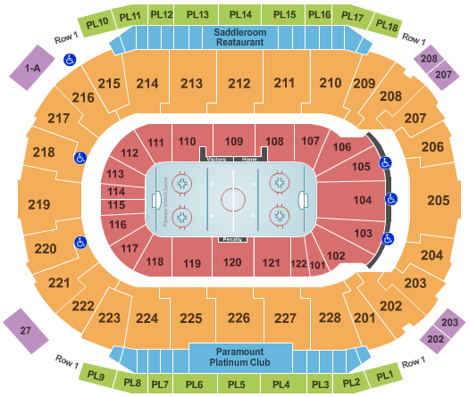 Scotiabank Saddledome Hockey Seating Chart
