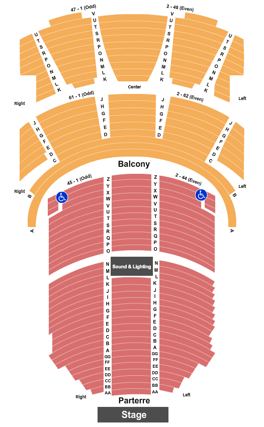 St. Denis Theatre Seating Chart